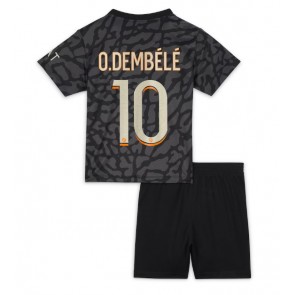 Paris Saint-Germain Ousmane Dembele #10 Dětské Alternativní dres komplet 2023-24 Krátký Rukáv (+ trenýrky)